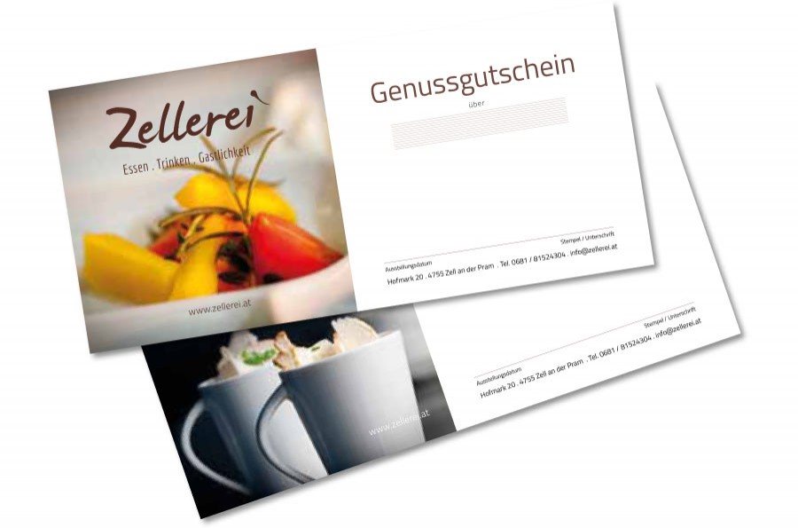 Genussgutscheine - zu jedem gewünschten Betrag erhältlich